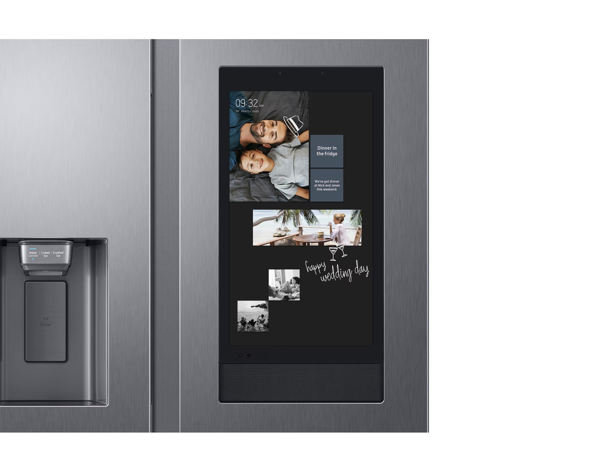 Refrigeradora Side by Side 22p3 Family Hub Space Max WiFi Samsung RS22A5561S9/AP Samsung