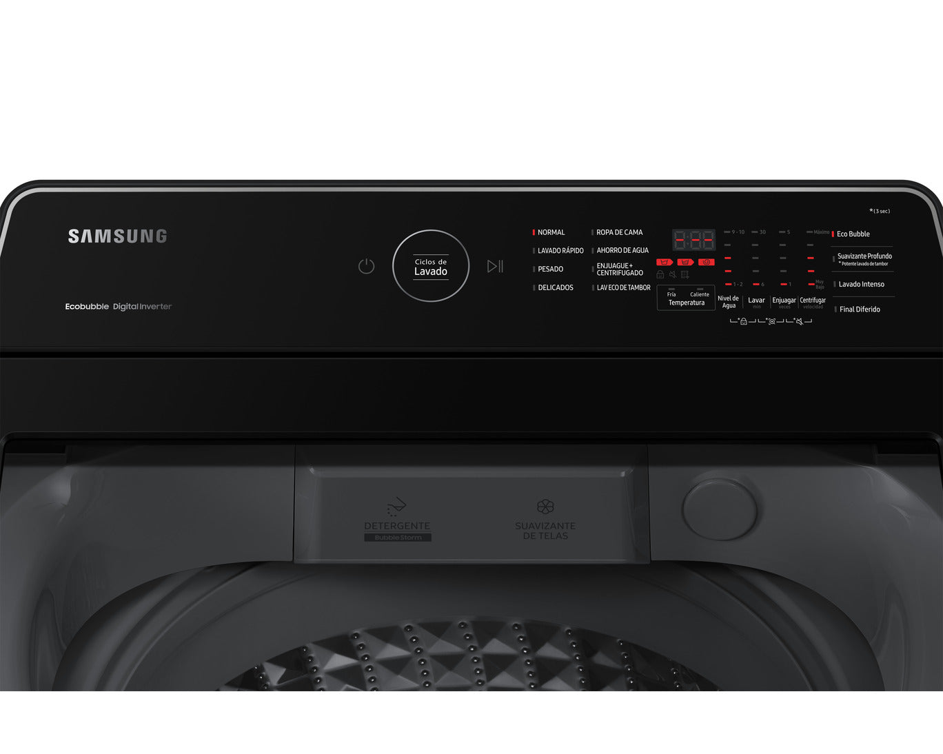 Lavadora Carga Superior 13kg EcoBubble Inverter Samsung WA13CG5441BWAP