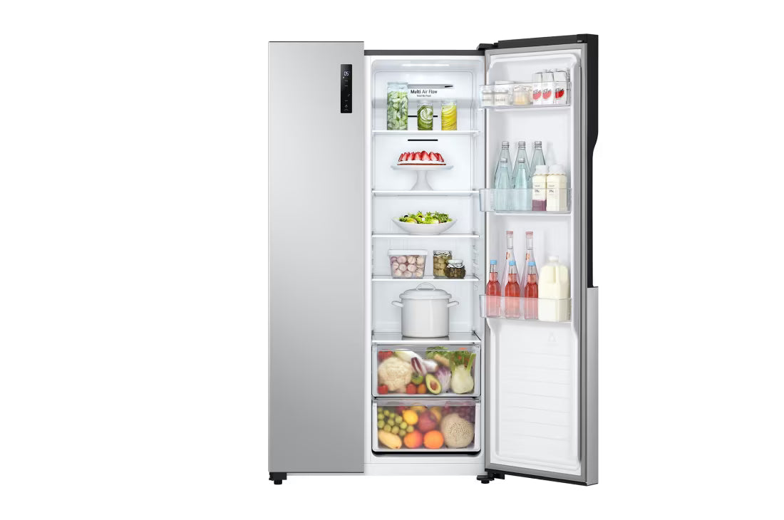 Refrigeradora Side by Side 18p3 Inverter Pantalla LED Táctil Platinum Silver LG GS51BPP LG