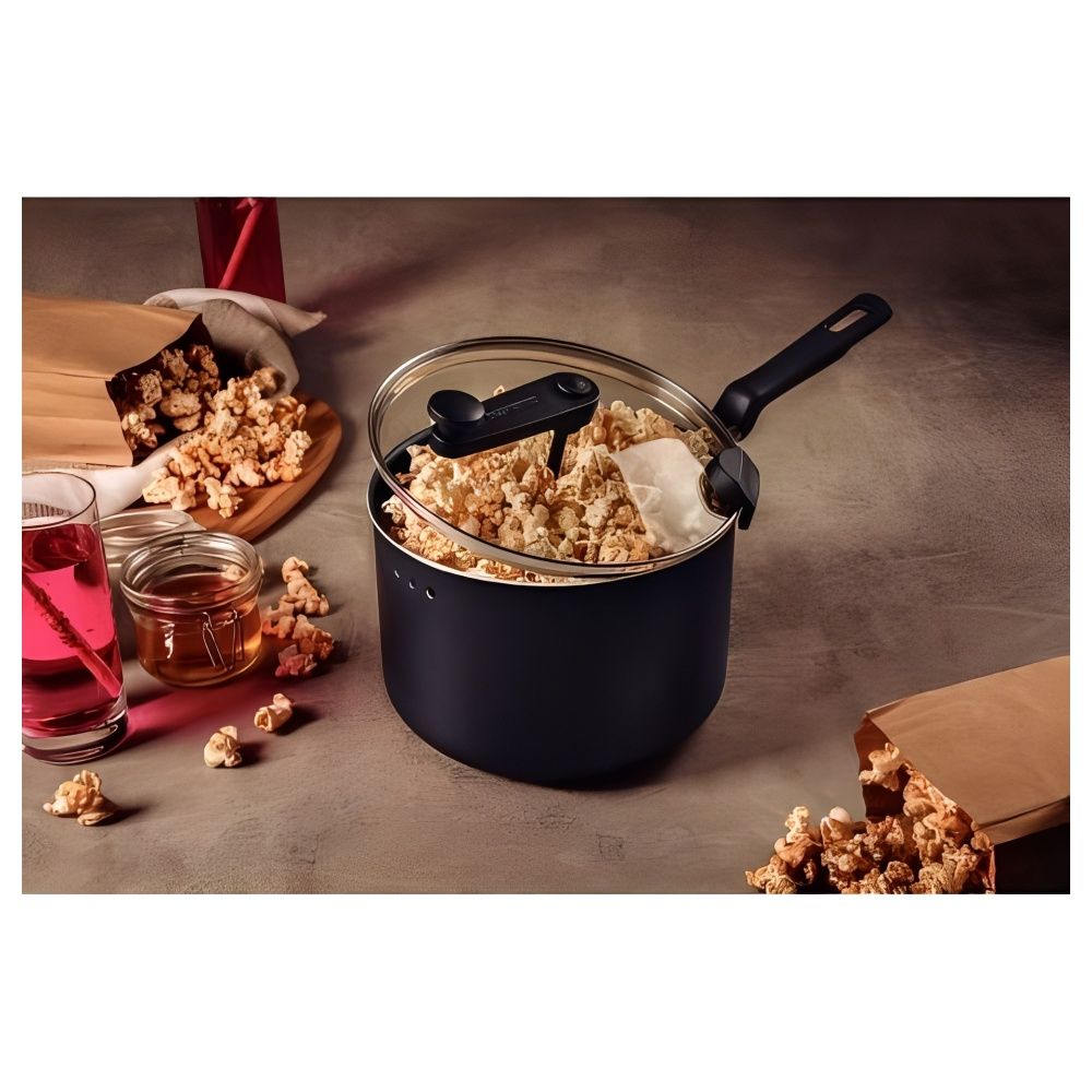 Olla para Palomitas Tramontina Loreto 20387/020 – 3.5 Litros, 20 cm, Antiadherente Starflon Max, Grafito