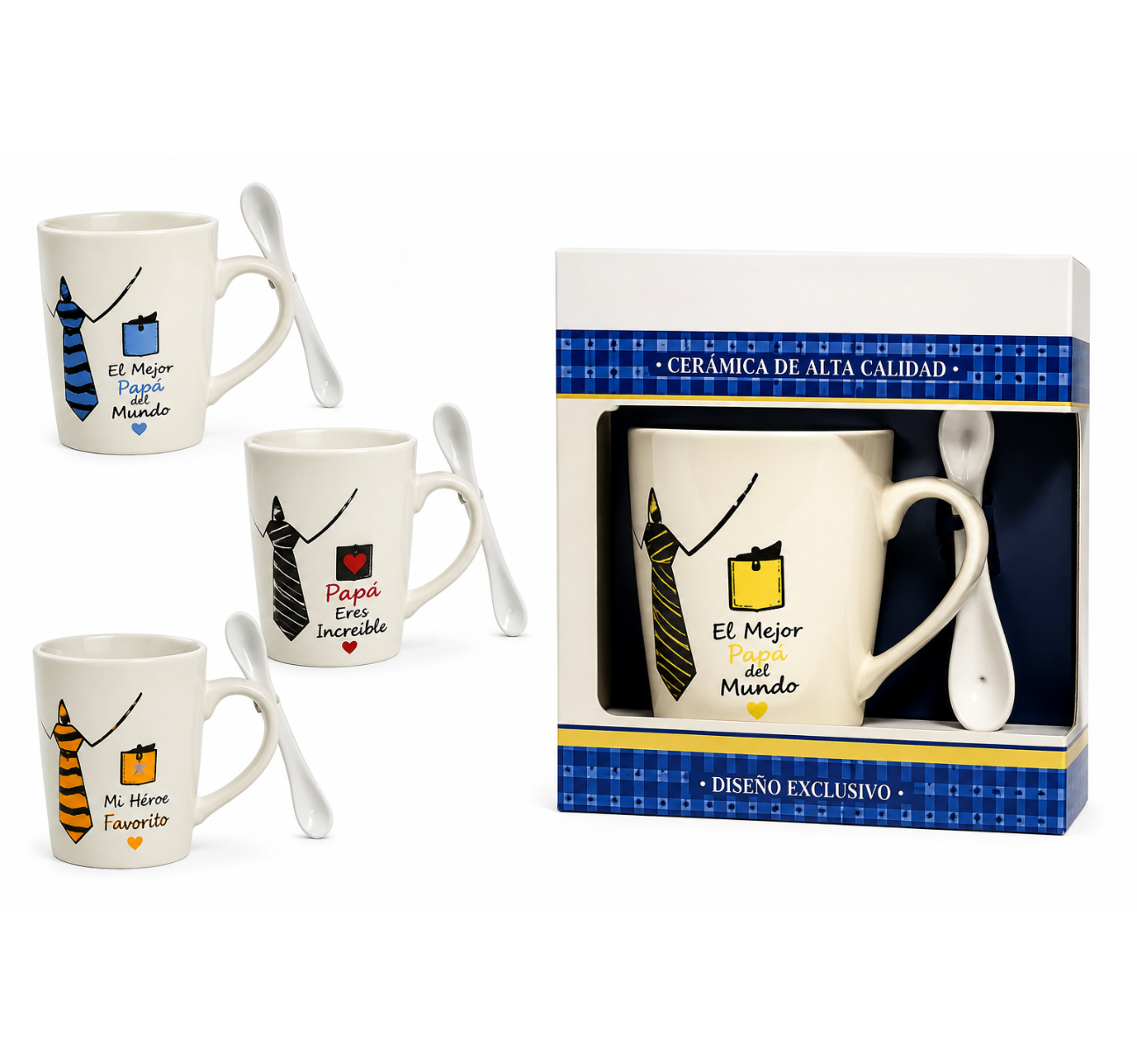 Taza de Cerámica del Día del Padre Papa. 85652