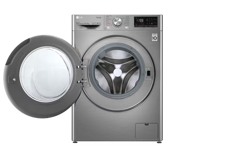 Centro de Lavado Lavadora y Secadora 2en1 14kg/8kg Eléctrico Carga Frontal con 6 Motion DD Motor Inverter AI Direct Drive Color Acero ThinQ LG WD14VV3S6C