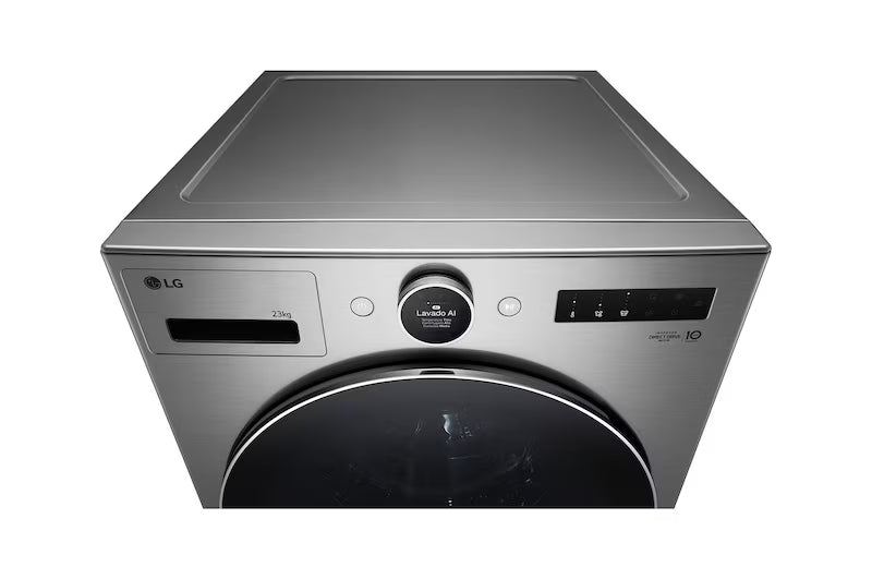 Lavadora Automática Carga Frontal 23kg Inverter TurboWash360 AI DD con Vapor Gris LG WM23VFXS6
