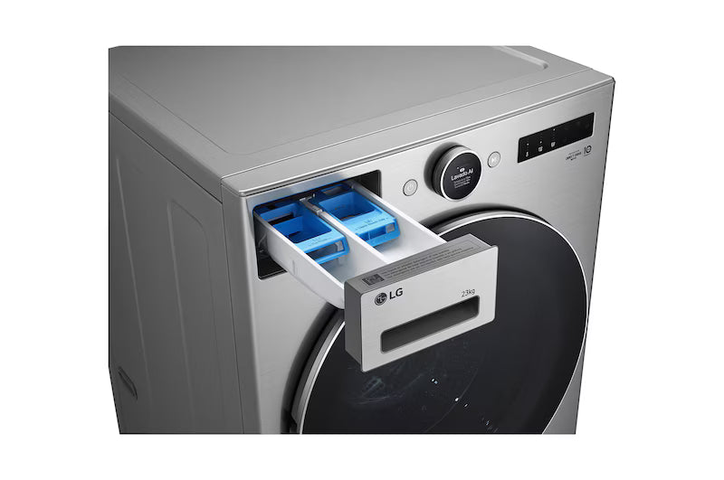Lavadora Automática Carga Frontal 23kg Inverter TurboWash360 AI DD con Vapor Gris LG WM23VFXS6