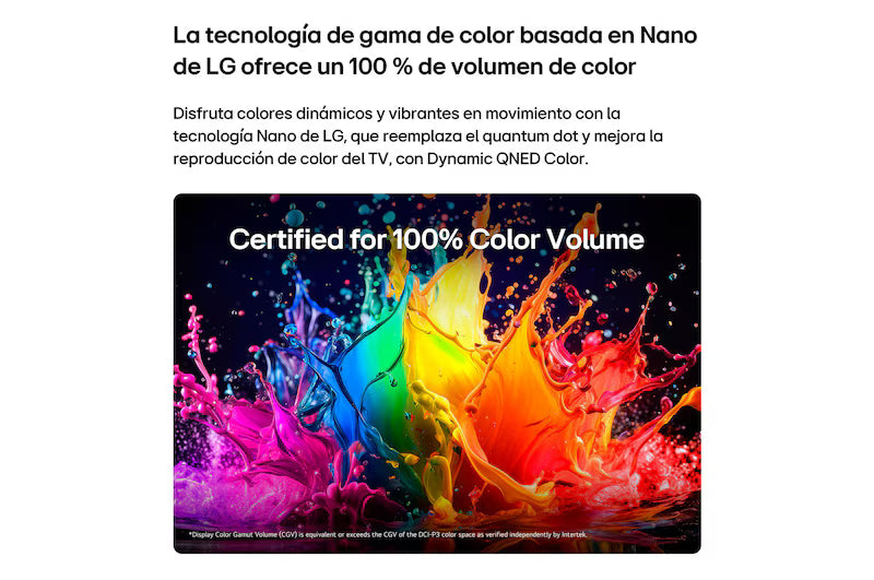 Televisor Smart TV 65" Mini LED 4K QNED70 LG 65QNED70BSA Televisión