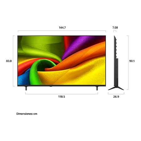 Smart TV Televisor Televisión LG NanoCell 65 Pulgadas 4K UHD con Inteligencia Artificial, Procesador α7 AI Gen9, webOS 26, HDR10 Pro y WiFi – 65NU850BPSA